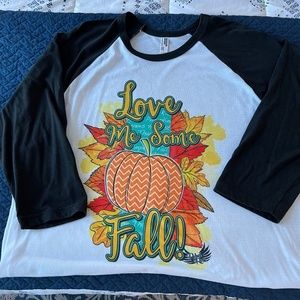 Love Me Some Fall Baseball Top Size XL‎